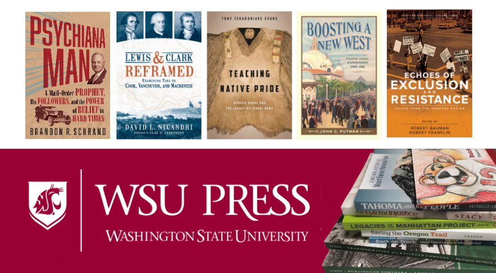 WSU Press Logo and book images